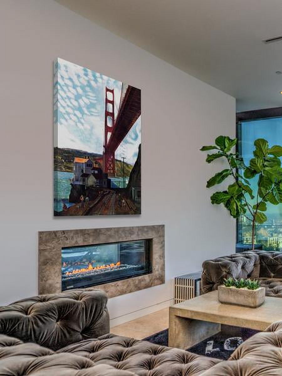 "Under the Bridge" Painting Print on Wrapped Canvas