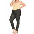 thumbnail image 5 of Women's Plus Size Comfy Slim Pocket Jeggings Jeans Pants with Button (Pack of 2), 5 of 7