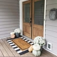 thumbnail image 6 of PK.ZTopia Black and White Striped Rug 27.5x43 Inches Indoor Outdoor Rugs Hand Woven Cotton Washable Striped Layered Doormats for Front Door/Kitchen/Farmhouse/Entryway/Patio, 6 of 8