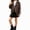 A Brown, variant on ITSAME Girls Faux Leather Motorcycle Jacket Zip Up Long Sleeve Casual Outerwear with Belt Size 9