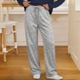 thumbnail image 2 of AherBiu Pajama Pants for Women Drawstring Elastic Waist Straight Leg Comfy Fitted Loungewear Sweatpants with Pockets(XX-Large,Gray), 2 of 6