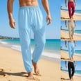 thumbnail image 3 of XINPING Black Pants Men Work Slim Fit Cargo Casual Pants Stretch Waist Athletic Pant for Workout, Jogging, Running, 3 of 9
