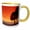 Yellow/White, variant on 3drose, Sunset Parasailing, 11oz Two-tone Black Mug