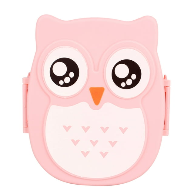 Boîte à déjeuner en plastique Portable dessin animé hibou boîte à déjeuner alimentaire sans danger micro-ondes conteneur de stockage pour enfants adulte travail école