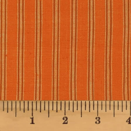JCS Pumpkin Spice Ticking Stripe Homespun Cotton Fabric Sold by the Yard