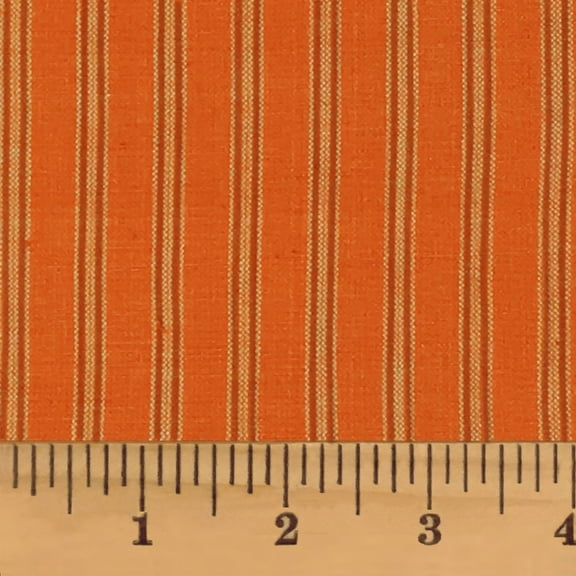 JCS Pumpkin Spice Ticking Stripe Homespun Cotton Fabric Sold by the Yard