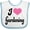White and Blue, variant on Inktastic Gardener I Love Gardening Girls Baby Bib