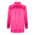 thumbnail image 5 of Sevevn Long Sleeve Tops for Women Women's Solid Color Flip Collar Fall And Winter Long Sleeve Loose Blouse Tops Rollbacks, 5 of 8