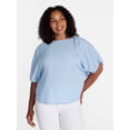 thumbnail image 2 of Time and Tru Women's Boatneck Top with Dolman Sleeves, Sizes XS-XXXL, 2 of 6