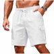 thumbnail image 2 of Ceisia Men's Relaxed Fit Linen-Look Cargo Shorts with Multi-Pocket & Elastic Drawstring Waist Gifts, 2 of 9