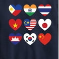 thumbnail image 3 of Instant Message - AAPI Heart Flags - Toddler And Youth Crewneck Fleece Sweatshirt, 3 of 6