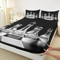 thumbnail image 3 of Manfei Geometric Checkerboard Twin Sheet Sets,Board Game Gaming Twin Fitted Sheet,International Chess Flat Sheet For Girls Boys,Super Cozy Room Decor,3-Piece, 3 of 7
