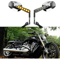 For Harley 09-17 V-ROD VRSCF Motorcycle LED Front Turn Signals Rear View Rearview Side Mirrors 2009 2010 2011 2012 2013-2017