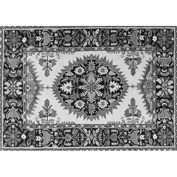 Ahgly Company Indoor Rectangle Persian Gray Traditional Area Rugs, 5' x 7'