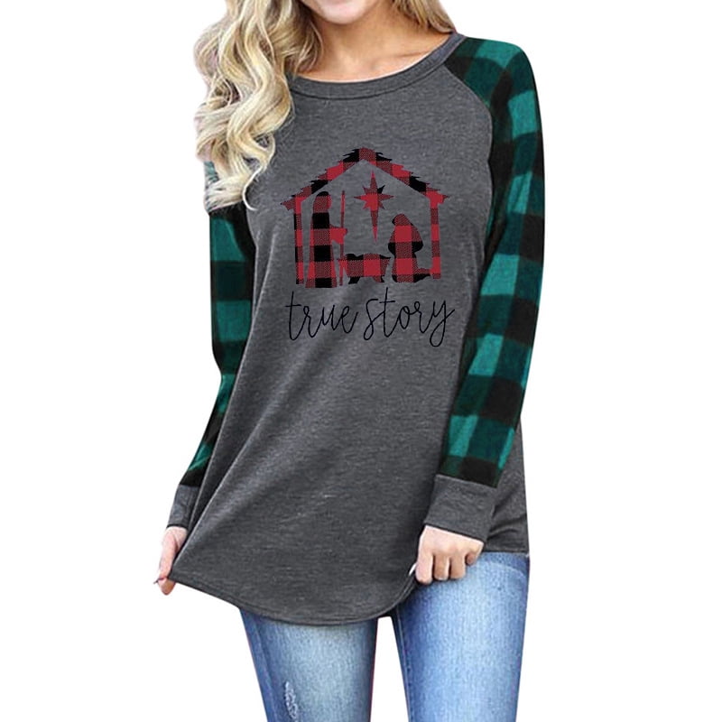 Women's Christmas Graphic Print Crew 