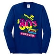 thumbnail image 3 of Totally 80's Forever Vintage Mens Long Sleeve Shirt, Royal, Small, 3 of 5