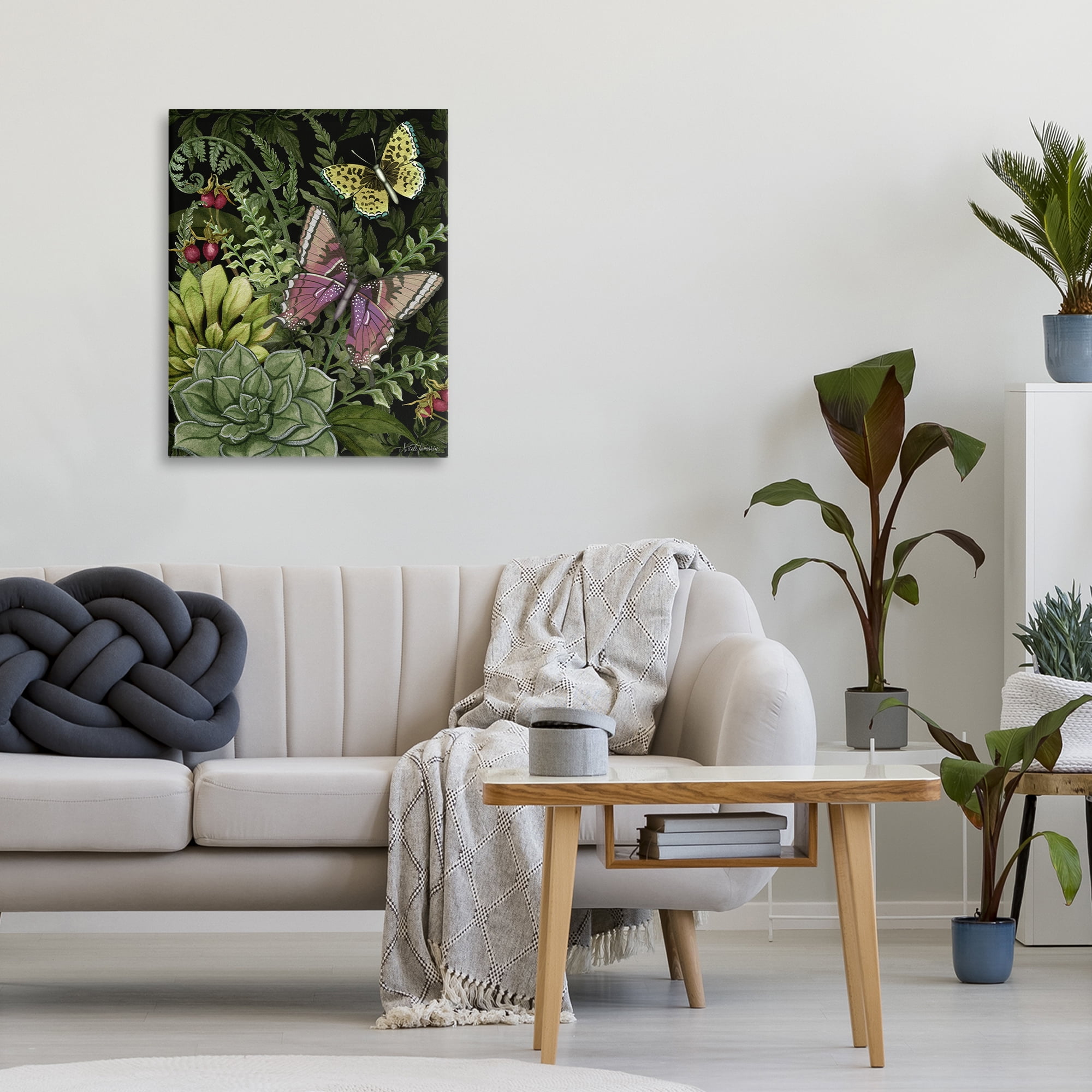 Stupell Industries Dark Succulents Midnight Garden Canvas Wall Art, design by Nicole Tamarin