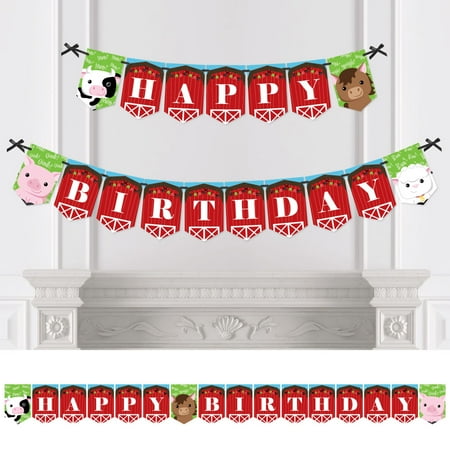 Farm Animals Birthday Party Bunting Banner Barnyard Party