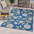 thumbnail image 2 of Pemberly Row 90x63" Indoor Fabric Floral Area Rug in Blue and Green, 2 of 11
