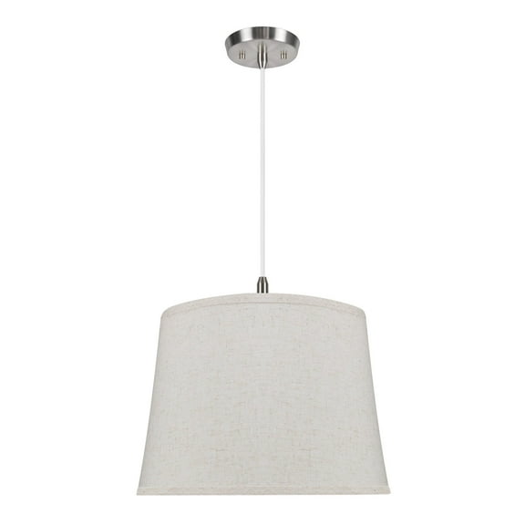 Aspen Creative 72055 Two-Light Hanging Pendant Ceiling Light with Transitional Hardback Fabric Lamp Shade, Beige, 16" width