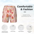 thumbnail image 6 of Picia Strawberry pattern Mens Swim Trunks with Compression Liner Stretch Beach Shorts Quick Dry with Zipper Pockets No-Chafing Board Shorts-Medium, 6 of 9