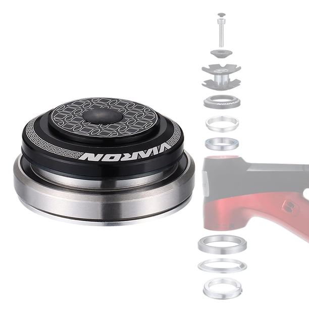 Rodamientos Auriculares Mecanizado de Precisión Aleación de Aluminio Aleación de Doble Rodamiento Accesorio para Bicicletas Auriculares Negro DYNWAVEMX Auriculares de bicicleta
