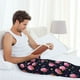thumbnail image 5 of Fotbe Cartoon Donut Planets Pantalones de Pijama para Hombre, Pantalones de Dormir, Pantalones de Casa con Cintura Ajustable y Bolsillos-Large, 5 of 6