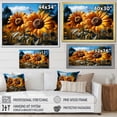 thumbnail image 4 of Designart "Sunflowers landscape Vibrant Yellow IV" Floral Canvas Art Print, 4 of 5