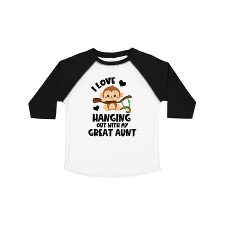 

Inktastic Monkey I Love Hanging out with My Great Aunt Gift Toddler Boy or Toddler Girl T-Shirt