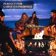 thumbnail image 6 of Fire Pits 30'' Outdoor Wood Burning Firepit Bowl with Grill PlateSpark Screen Cover Log Grate Fire Poker Steel Round Fireplace for Outside Camping Bonfire Beach Patio Backyard, Hollowed-Out Red Bird, 6 of 8