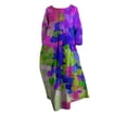 thumbnail image 4 of WTXUE Robe Ample à Col Rond Manches Longues Imprimée Col en V Coupe Décontractée (Femme) Taille TTG, 4 of 4