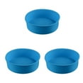 thumbnail image 3 of kurtrusly Mariage Fête Gâteau Restaurant Réutilisable Mousse Lavable Moule Rond Cuisine Gadget Accessoires Bleu 6,5 Pouces 3Set, 3 of 6
