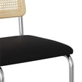 thumbnail image 4 of Pemberly Row Cane Back Fabric Counter Height Stool (Set of 2) in Black, 4 of 5