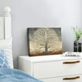 thumbnail image 4 of ARISTURING  Tree Of Life Canvas Wall Art Painted Grey White Beige Paintings Modern Abstract Forest Pictures Artwork for Living Room Bedroom Office Decoration 16x12inch, 4 of 6