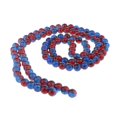 thumbnail image 3 of 2x100 Uds cuentas redondas de vidrio coloridas cuentas espaciadoras sueltas DIY rojo y azul 3 piezas, 3 of 7