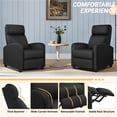 thumbnail image 5 of Renwick Fabric Push Back Theater Recliner Chair with Footrest for Livingroom, Black, 5 of 10