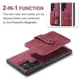thumbnail image 5 of SaniMore Detachable Wallet for Samsung Galaxy S22 Ultra Case, Powerful Magnetic PU Leather 2-in-1 Functional RFID Blocking Cover with Card Slot Shockproof Protective Shell for S22 Ultra, Red, 5 of 7