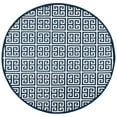 thumbnail image 6 of SAFAVIEH Dhurrie Valentina Geometric Moroccan Wool Area Rug, Navy/Ivory, 8' x 10', 6 of 10