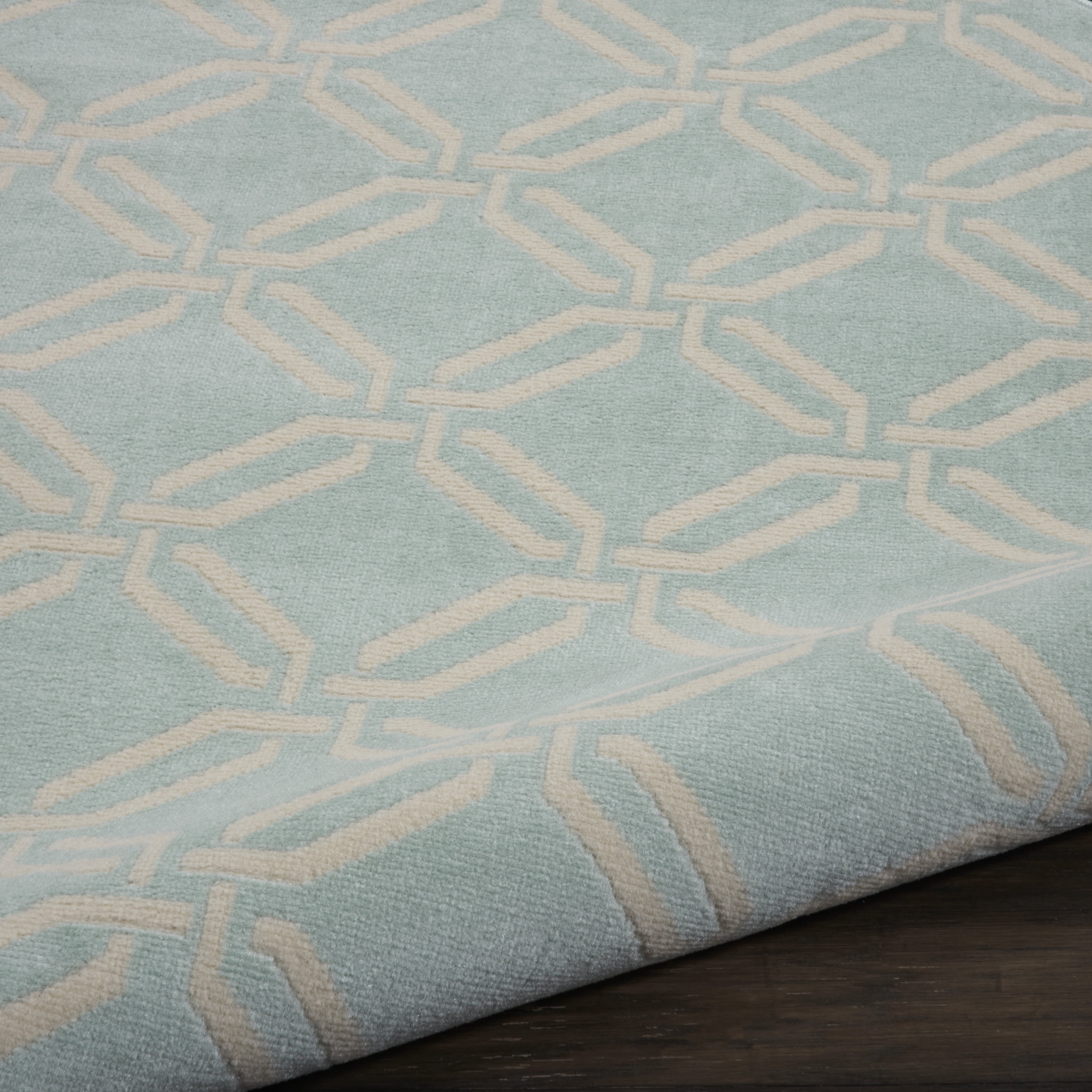 Bliss Transitional Trellis Green 5 ft 3 in Round Area Rug