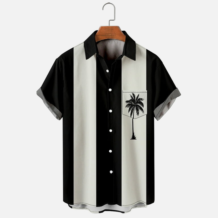 XMMSWDLA Hawaiian Shirt for Men, Summer Casual Fit Short Sleeve