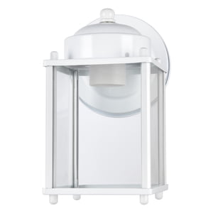Mainstays Classic Outdoor Wall Light, 8 In, White, Metal