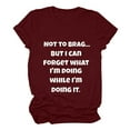thumbnail image 2 of Fesfesfes Tights for Women Control Top Womens Work Tops Short Sleeve Out Blouse Funny Letter Print Shirt T-Shirt Tops Tshirts Shirts for Women Graphic 8(L), 2 of 7