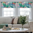 thumbnail image 5 of LALILO Kitchen Curtain Valance Colourful Beach South Australia Rod Pocket Window Curtain 52"x 18" Set of 2, 5 of 7