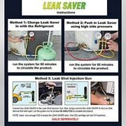 Leak Saver Direct Inject Acid Scavenger - Converts Acid to Synthetic Oil, for A/C Systems Up to 5 Tons - Made in The USA