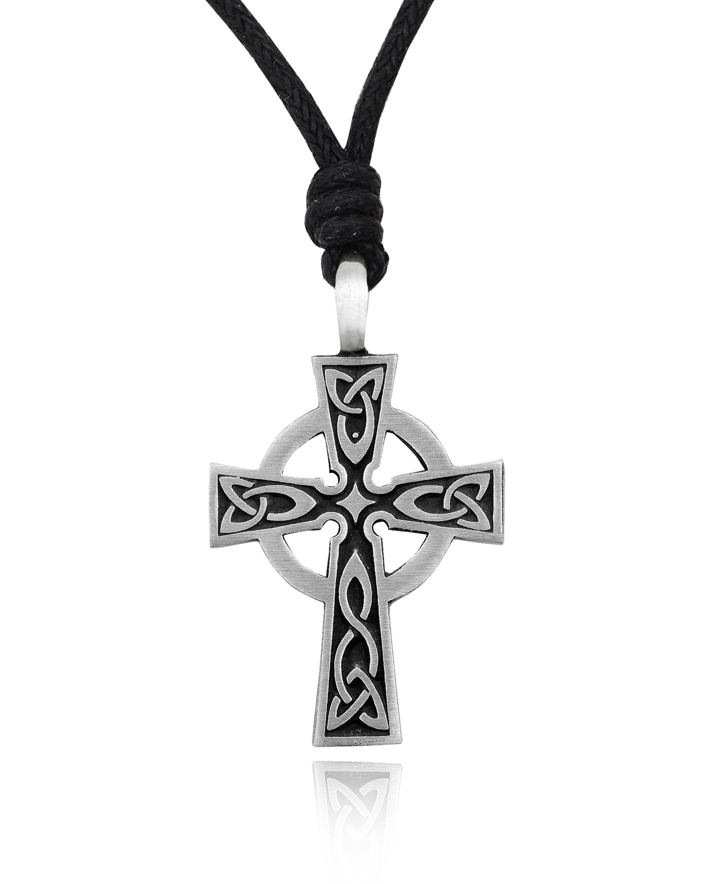 GOTHIC CROSS Silver Pewter Christmas ORNAMENT Holiday