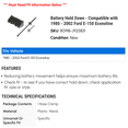 thumbnail image 2 of Battery Hold Down - Compatible with 1980 - 2002 Ford E-150 Econoline 1981 1982 1983 1984 1985 1986 1987 1988 1989 1990 1991 1992 1993 1994 1995 1996 1997 1998 1999 2000 2001, 2 of 2
