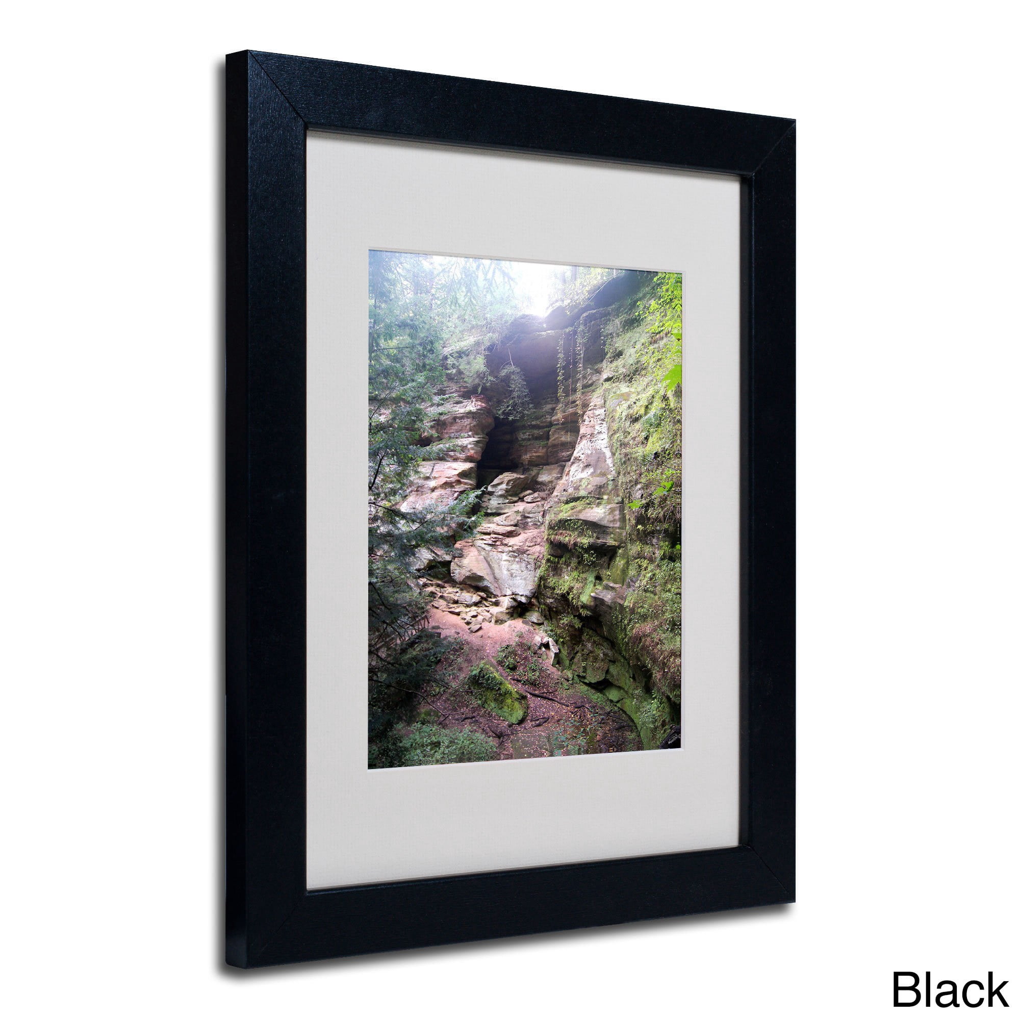 Trademark Fine Art "Powerful Walls" Canvas Art by Monica Fleet, White Matte, Wood Frame
