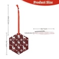 thumbnail image 3 of Honeii Plaid Reindeer Snowflakes Print Christmas Tree Acrylic Ornament | Christmas Decoration, Living Room Bedroom Garden Seasonal Decor for Christmas Tree-Hexagon, 3 of 7