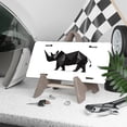 thumbnail image 3 of License Plate, Geometric Rhino Decorative Front,Personalized Stainless Steel License Plate Cover For Men Women,12.2" X 6.2", 3 of 6