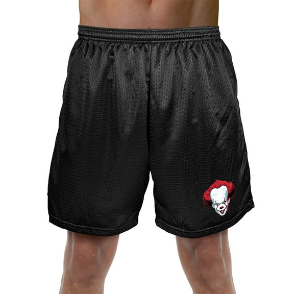 It Movie Pennywise Come Home Mens Lined Mesh Shorts, Black, X-Large